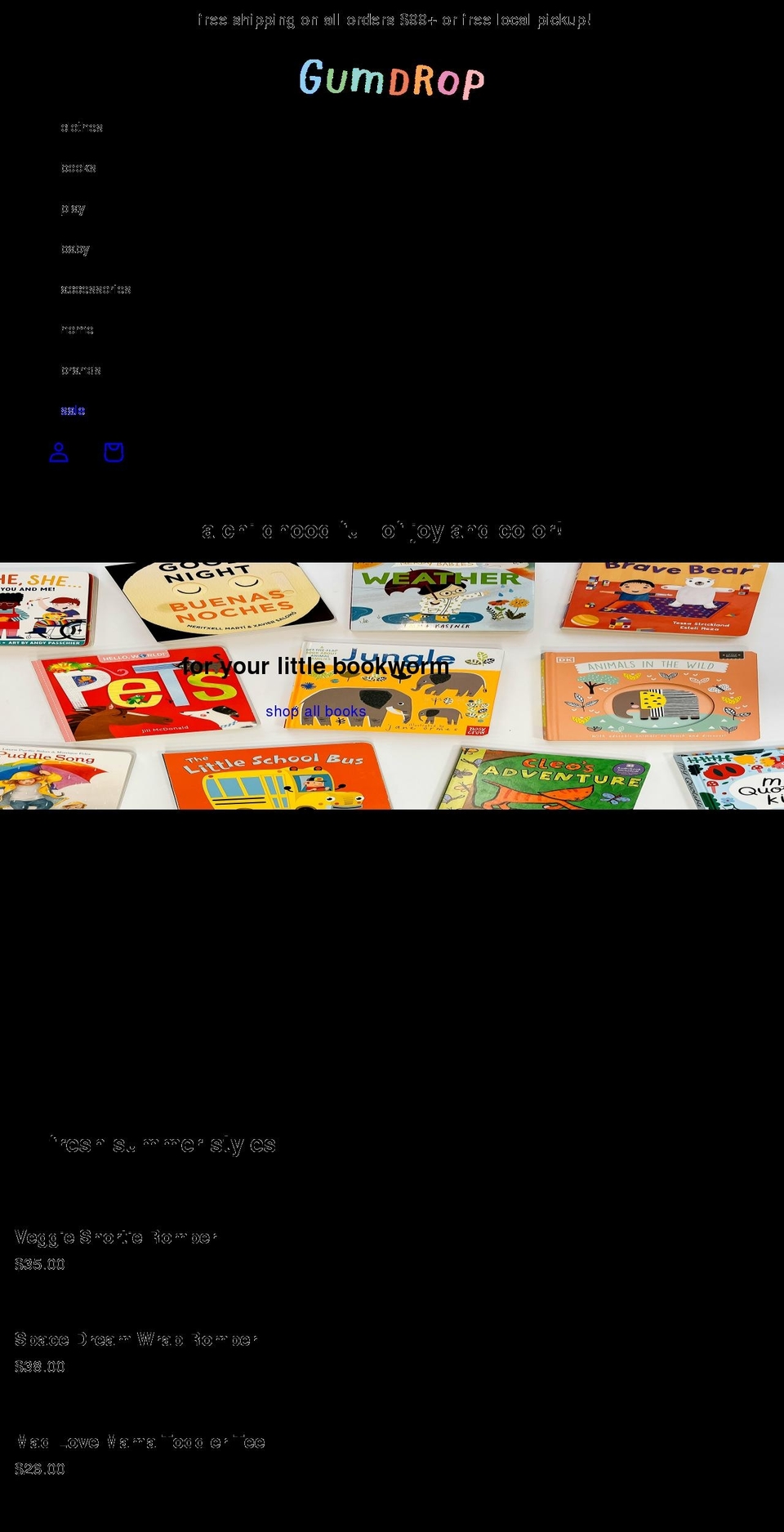 gumdroptots.com shopify website screenshot