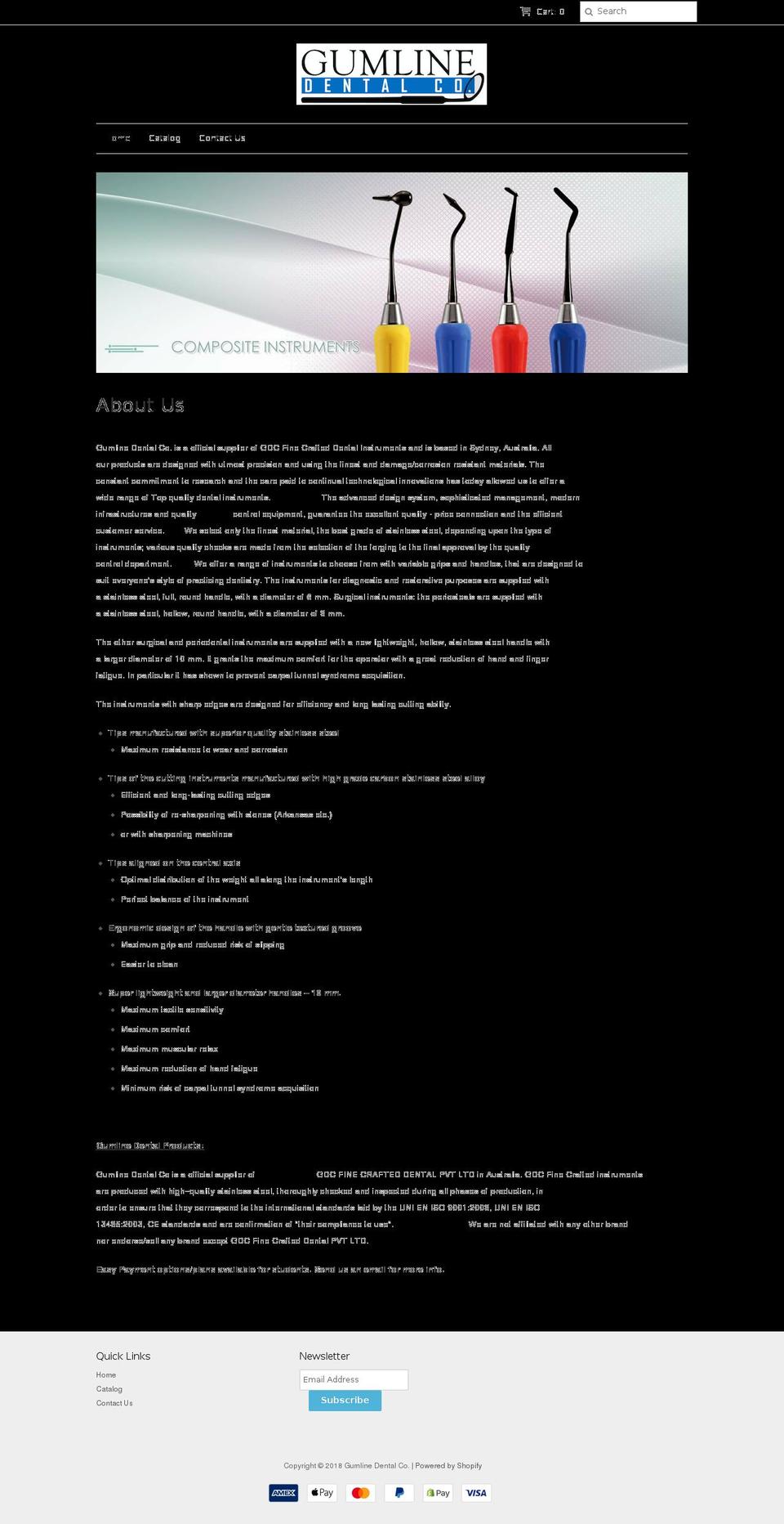 gumlinedentalco.com.au shopify website screenshot