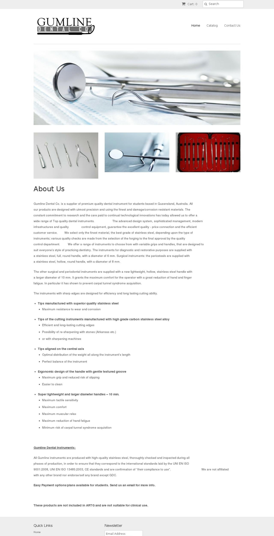 gumlinedentalco.com shopify website screenshot
