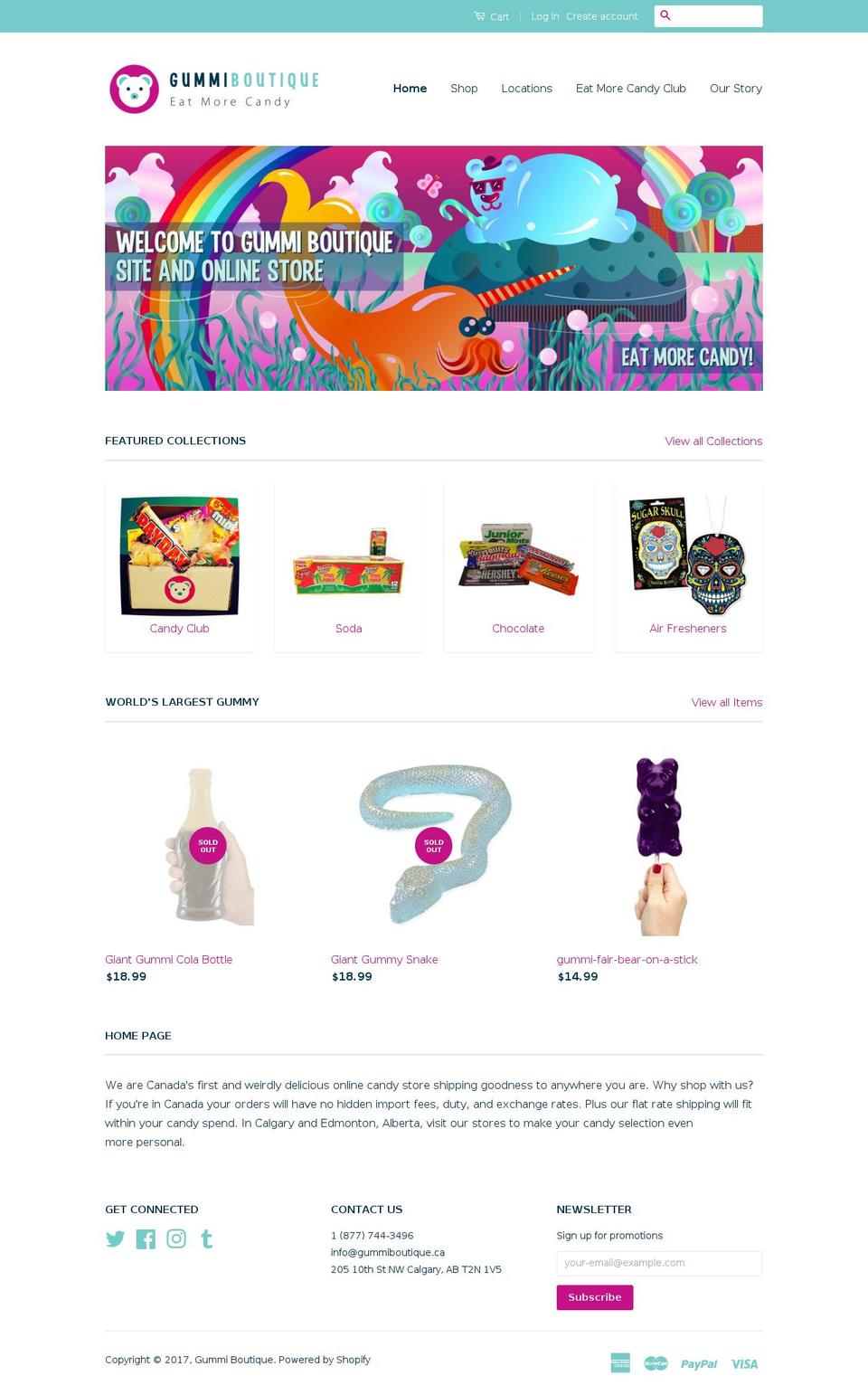 gummiboutique.ca shopify website screenshot