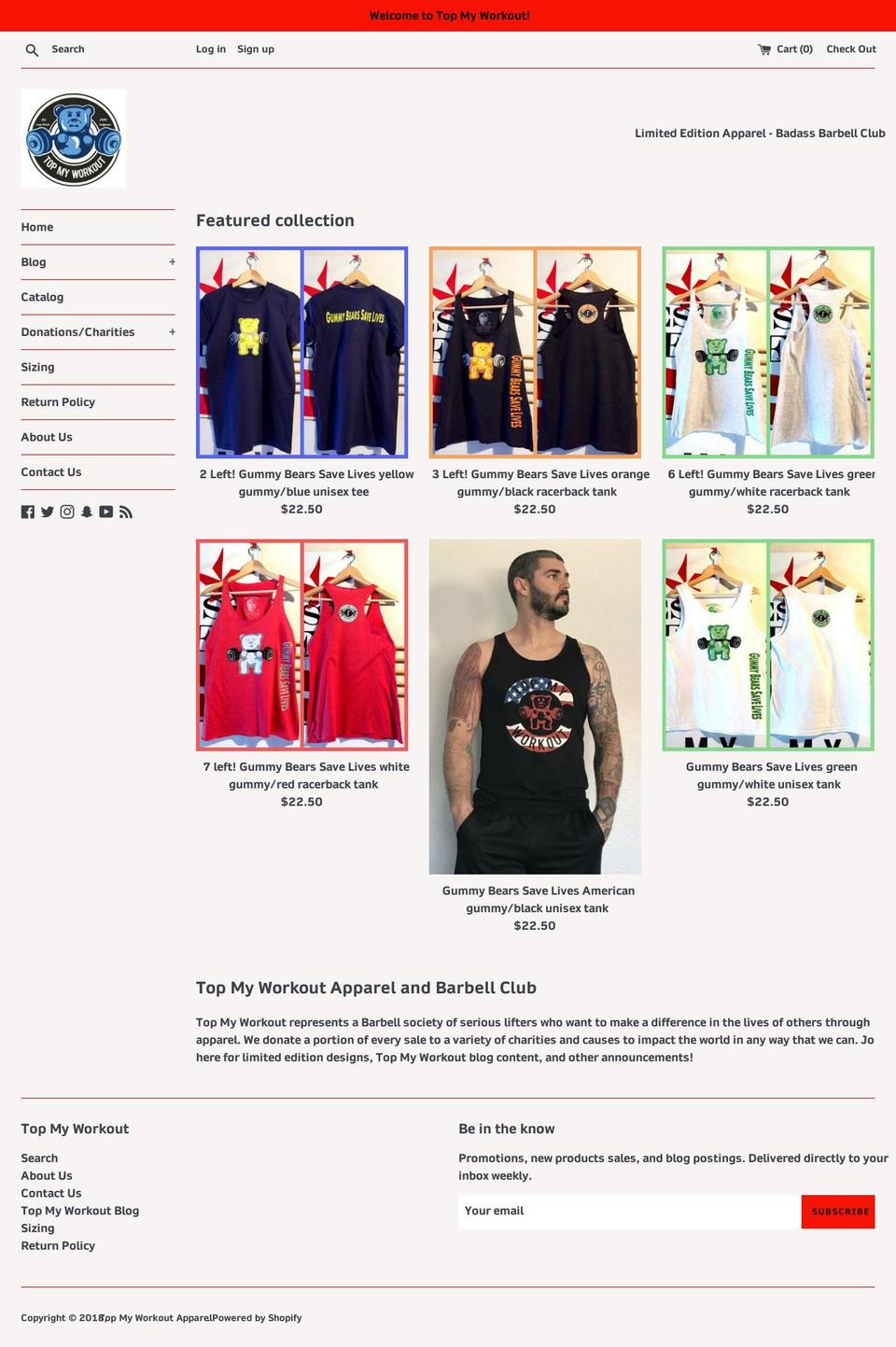 gummybearssavelives.com — Shopify storefront screenshot