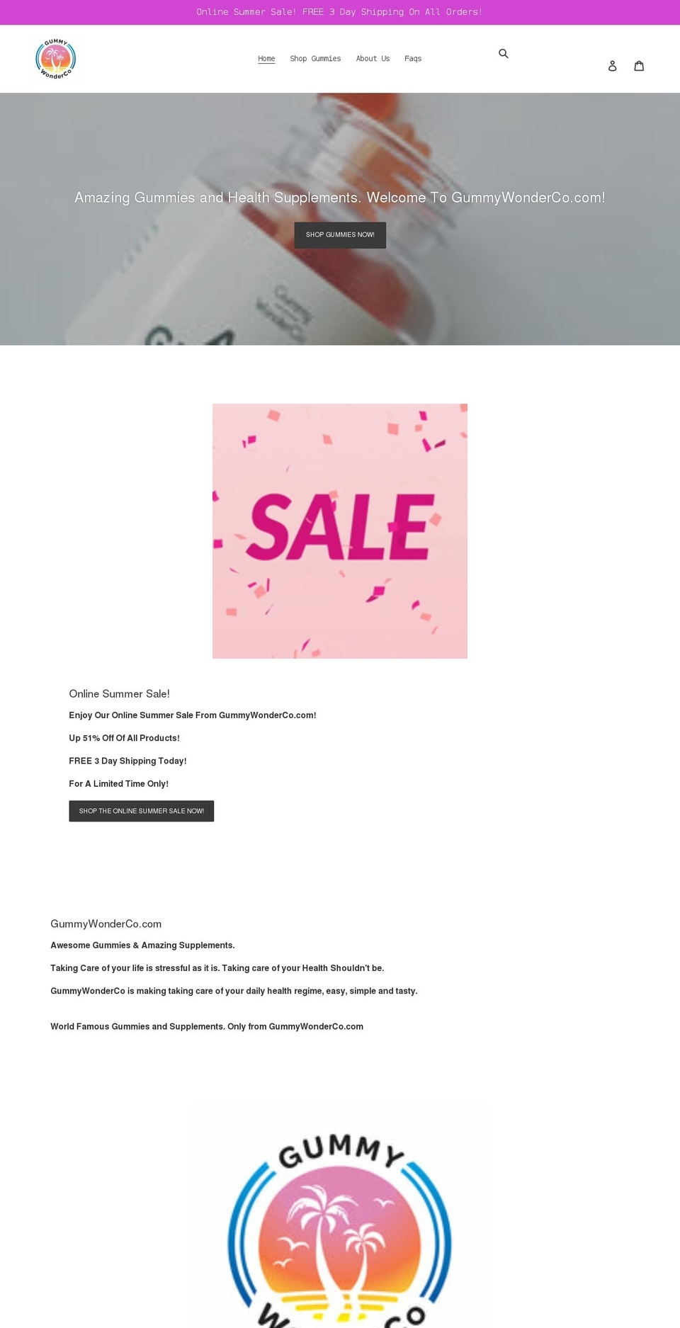 gummywonderco.com shopify website screenshot