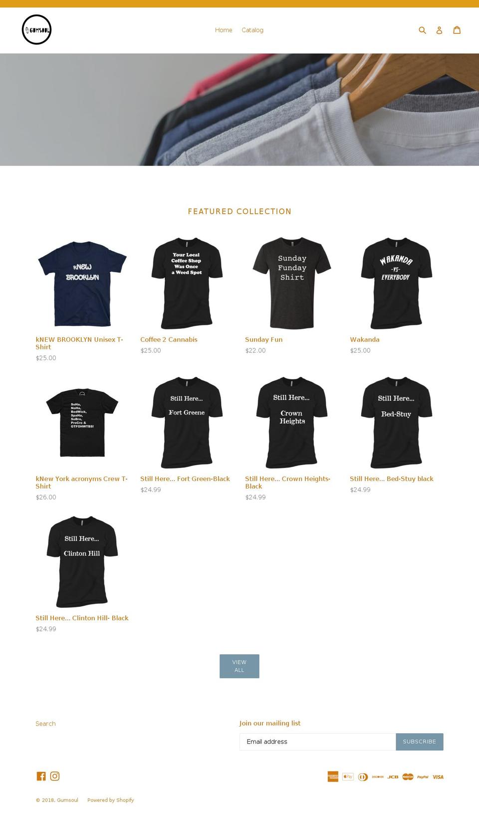gumsoulapparel.com — Shopify storefront screenshot