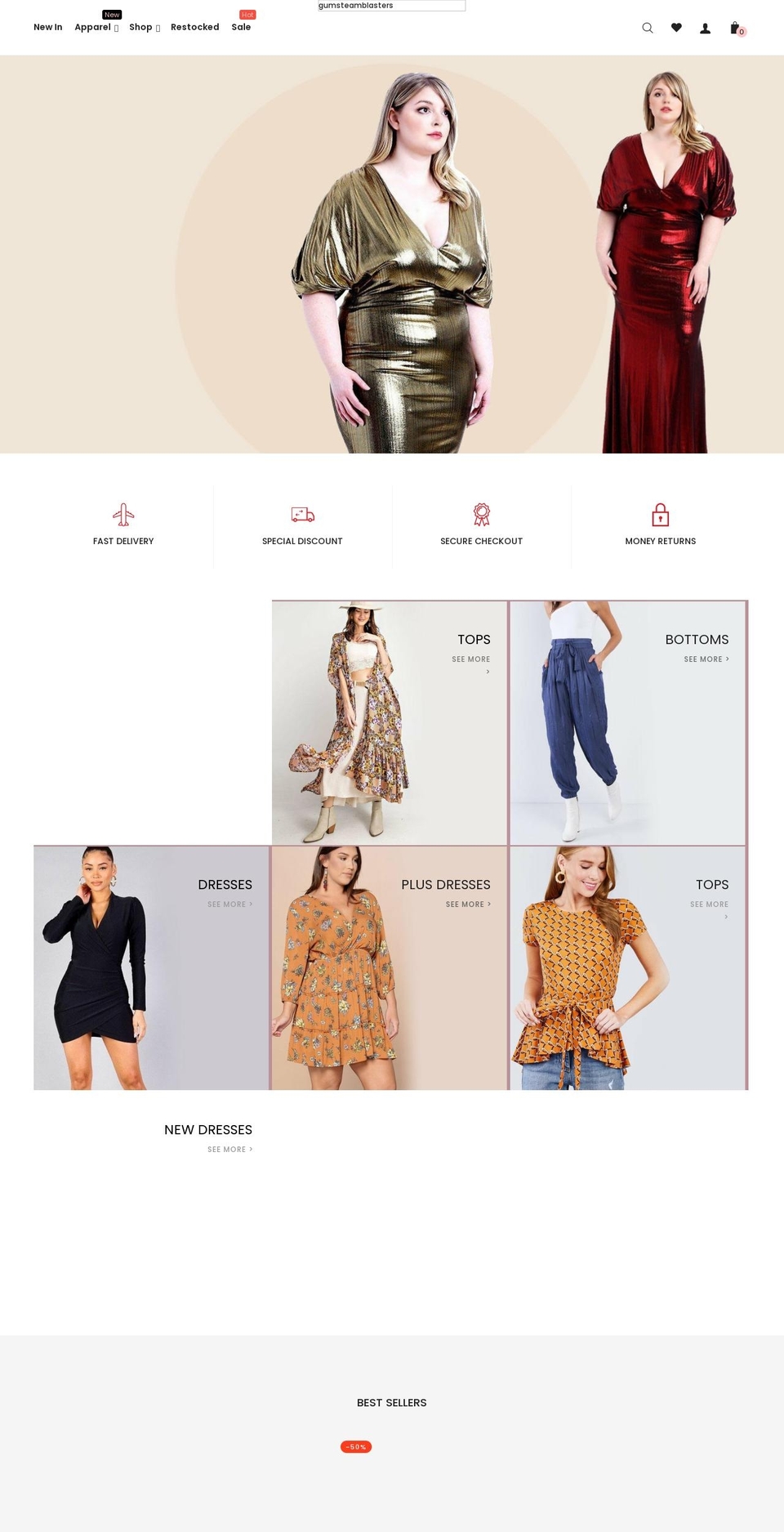 Vista Shopify theme site example gumsteamblasters.com