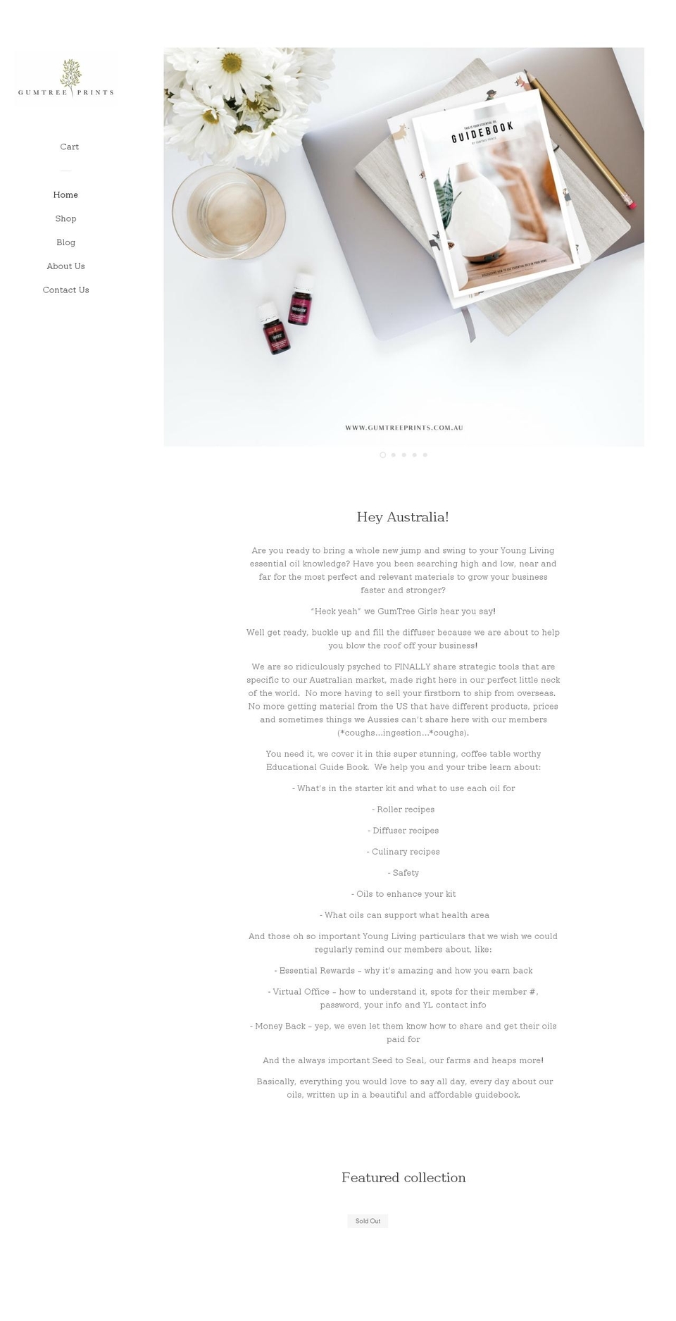 gumtreeprints.com.au shopify website screenshot