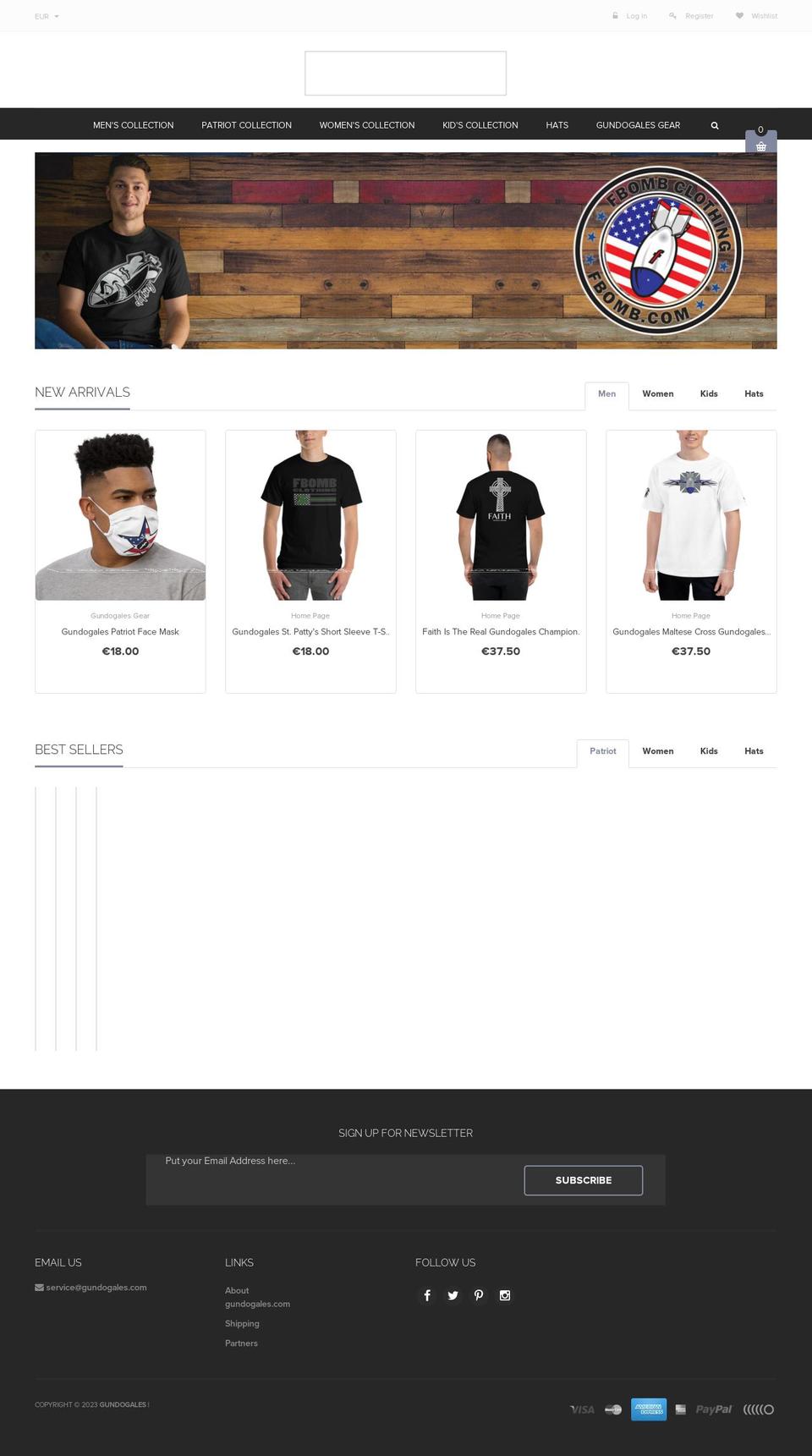 gundogales.com shopify website screenshot