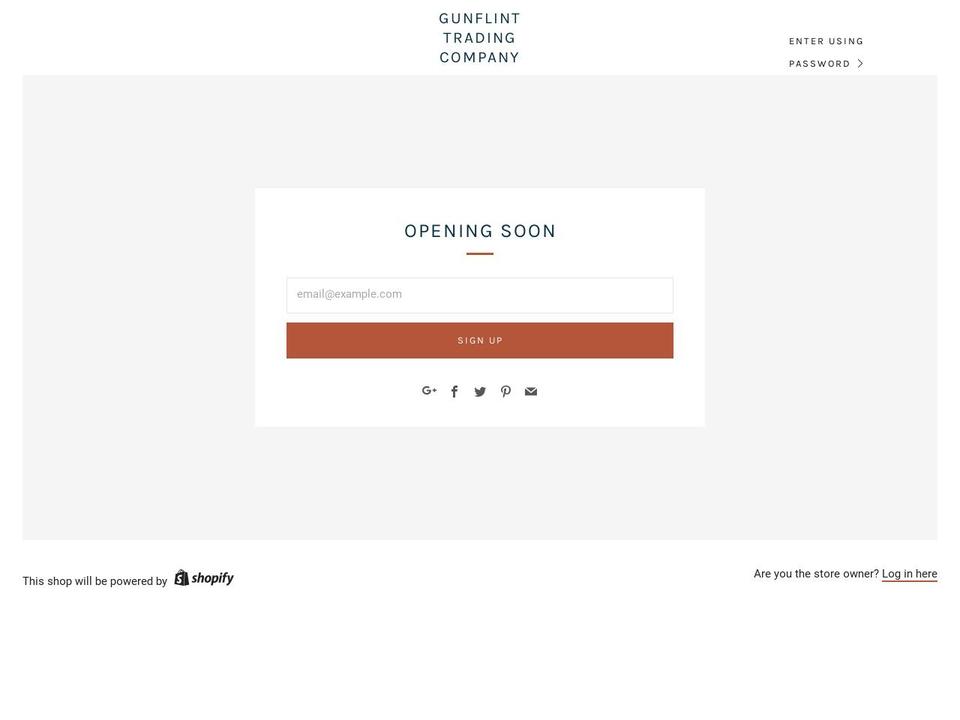 gunflinttrading.com — Shopify storefront screenshot