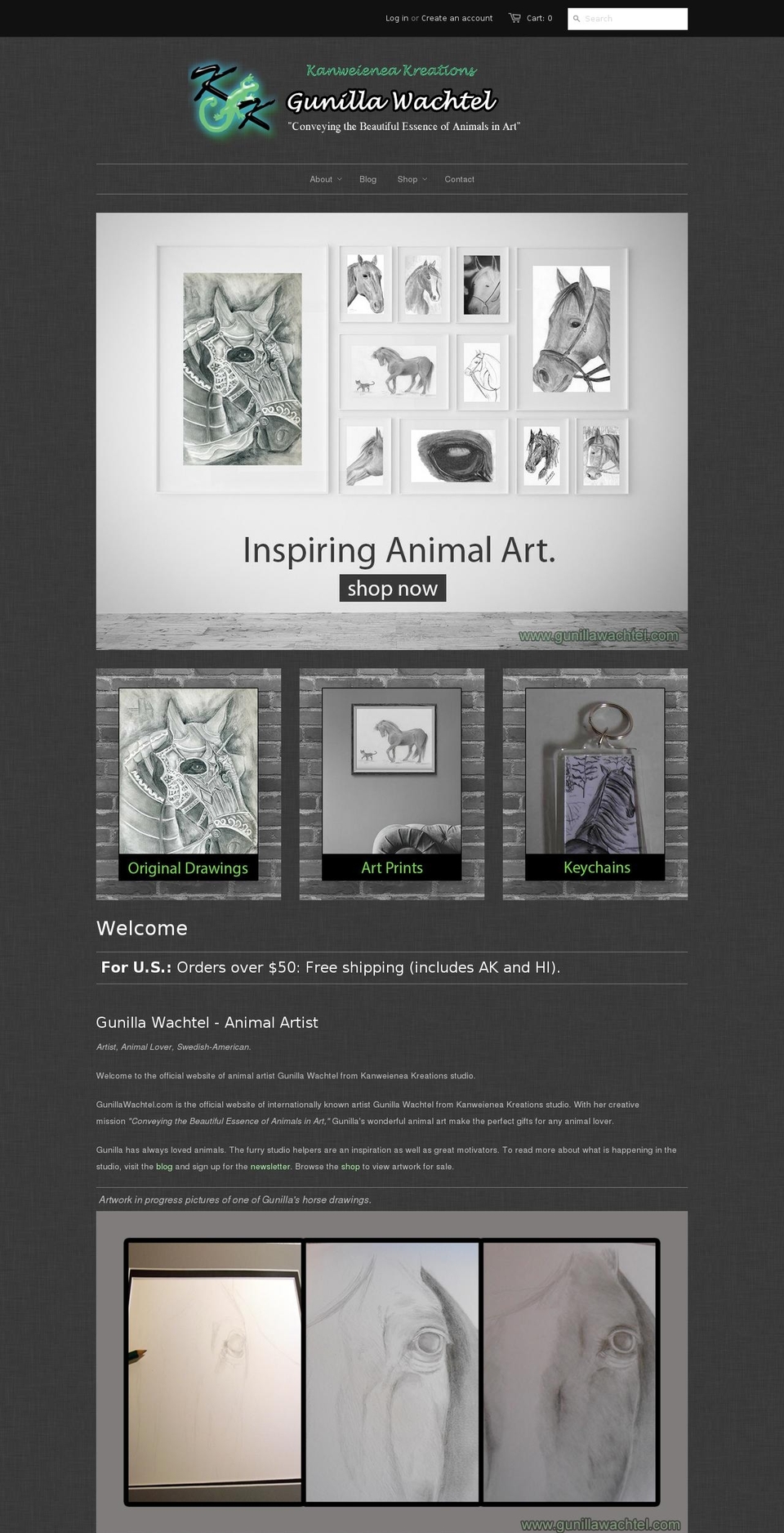 gunillawachtel.com shopify website screenshot