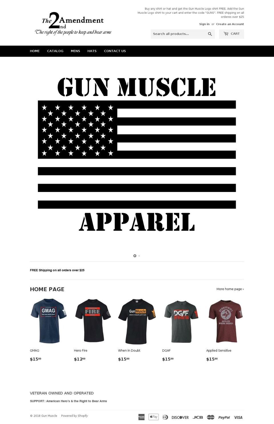 gunmuscle-apparel.com — Shopify storefront screenshot