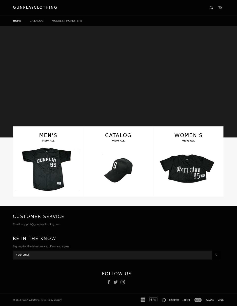 gunplayclothing.com shopify website screenshot