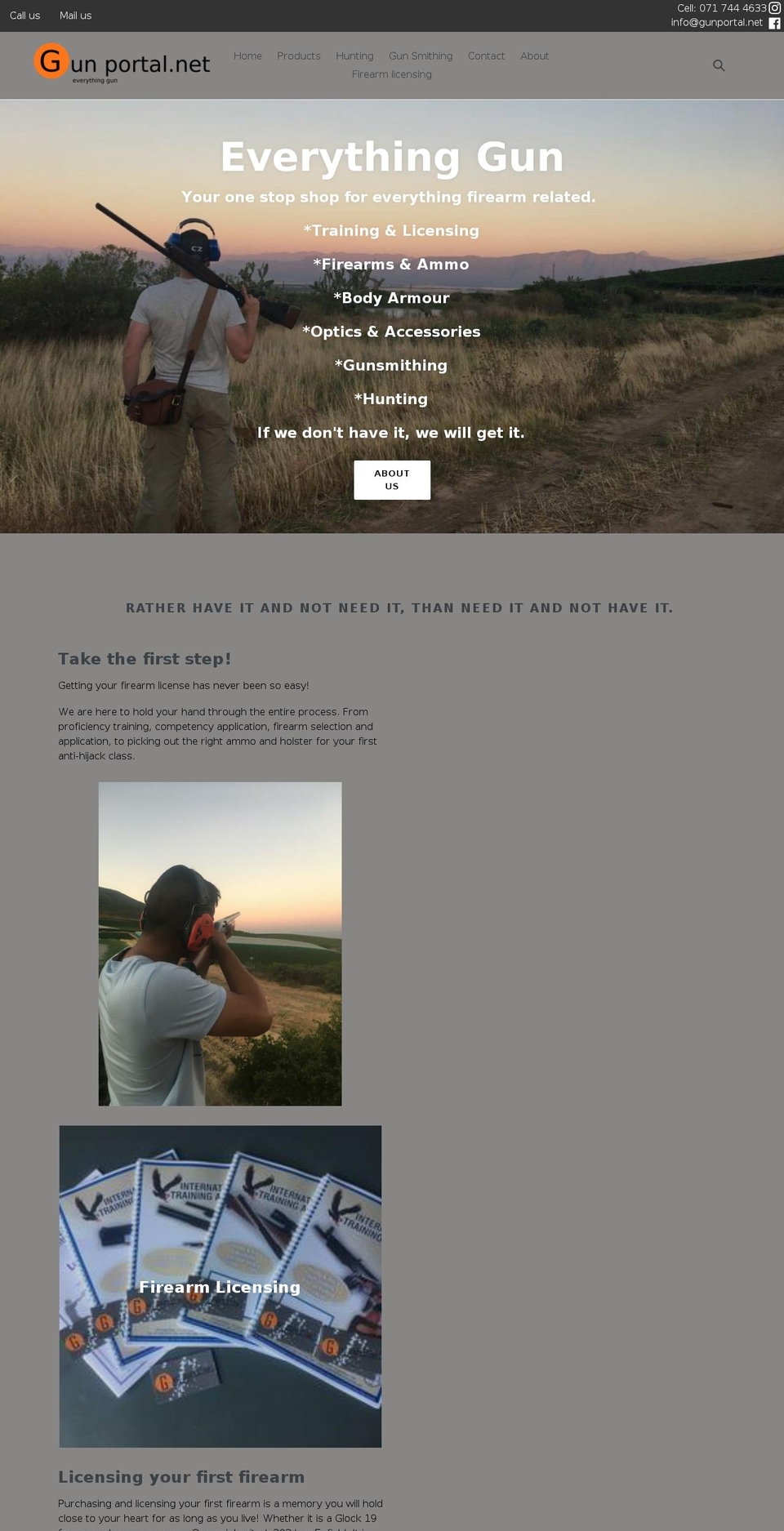 gunportal.net shopify website screenshot