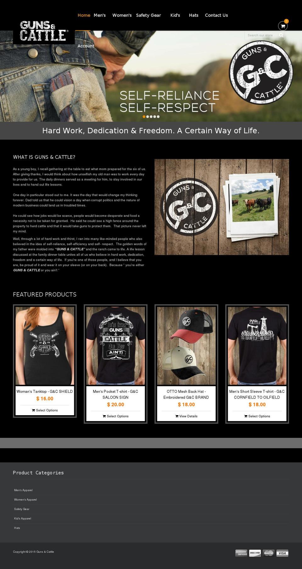 funity Shopify theme site example gunsandcattle.info