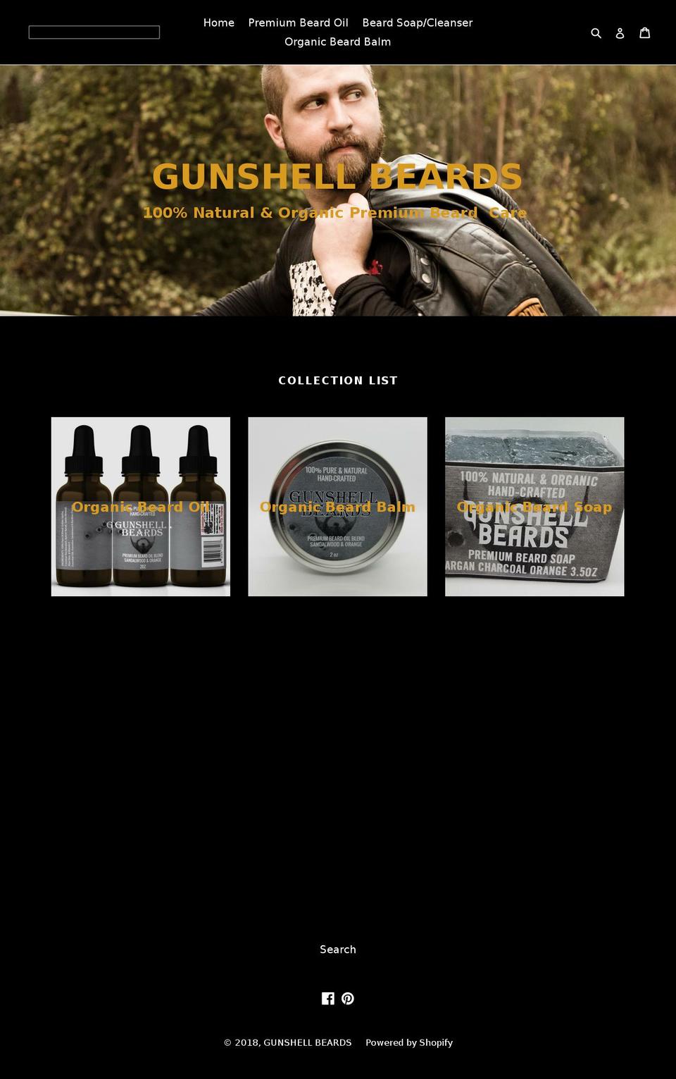 gunshellbeards.com — Shopify storefront screenshot