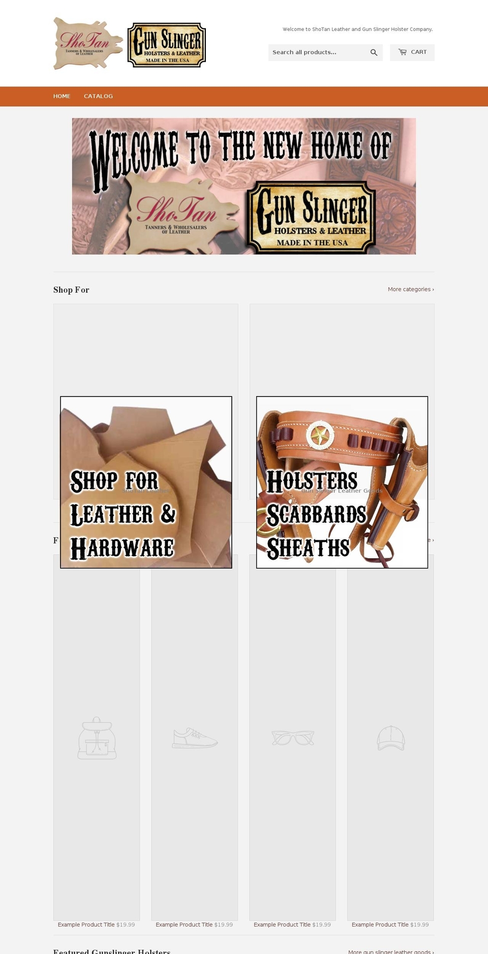 gunslingerholsterco.com — Shopify storefront screenshot