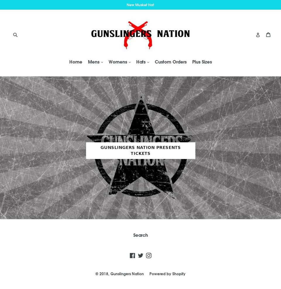 gunslingersnation.com shopify website screenshot