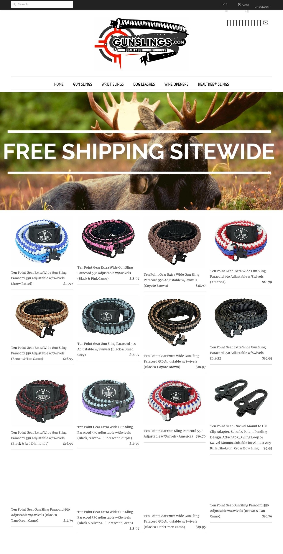 gunslings.com shopify website screenshot