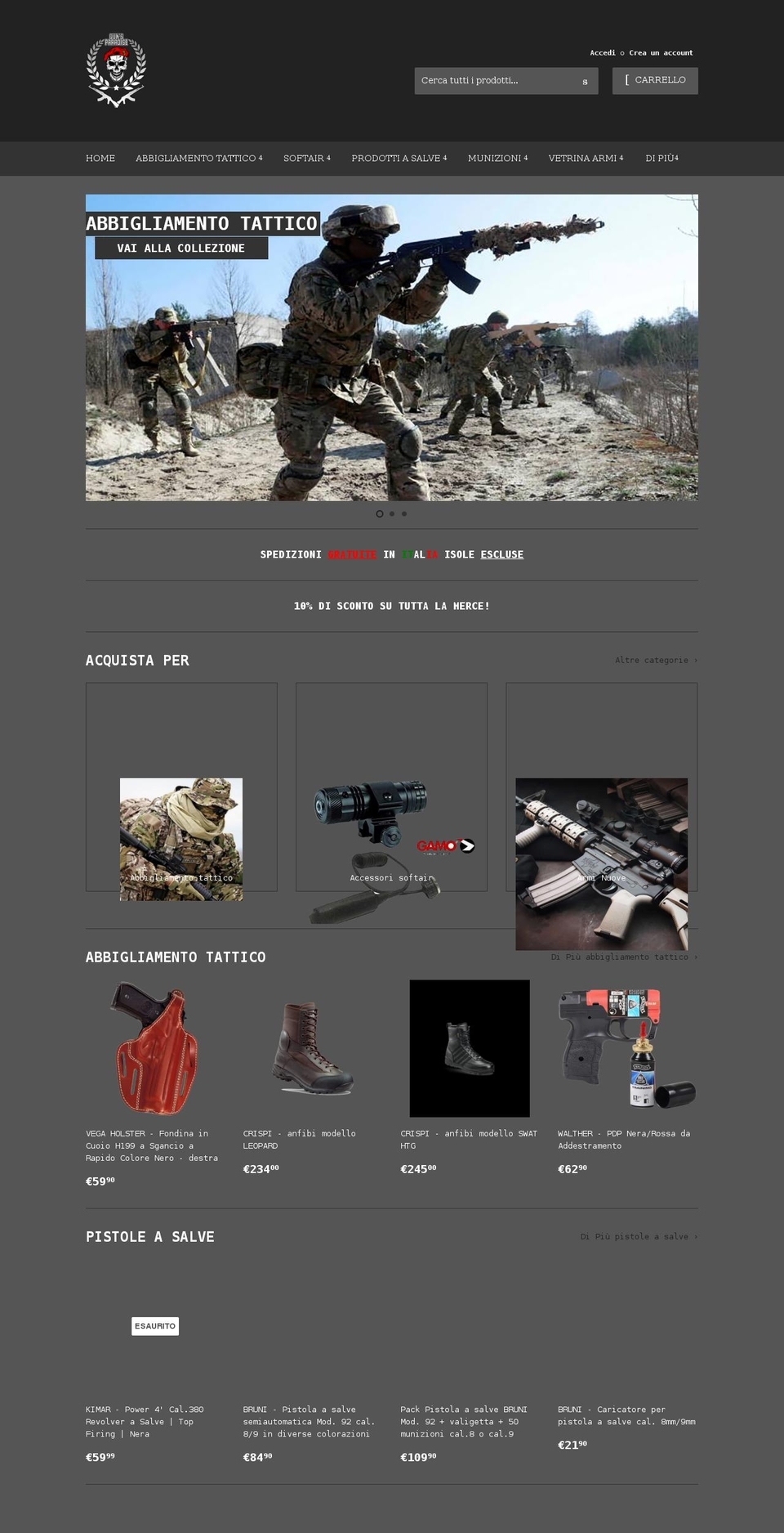 gunsparadise.com shopify website screenshot