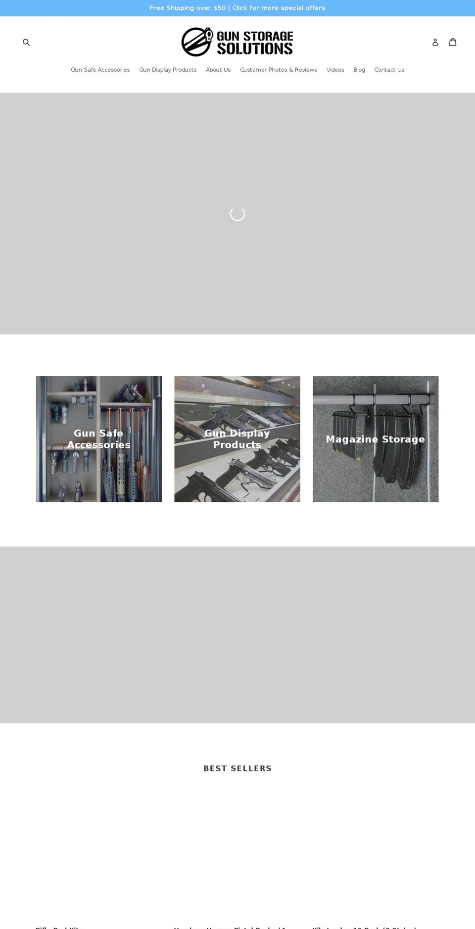 gunstoragesolutions.com — Shopify storefront screenshot