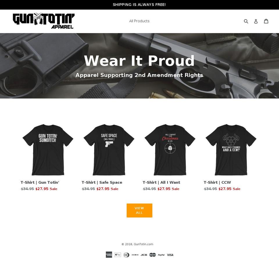 guntotin.com — Shopify storefront screenshot