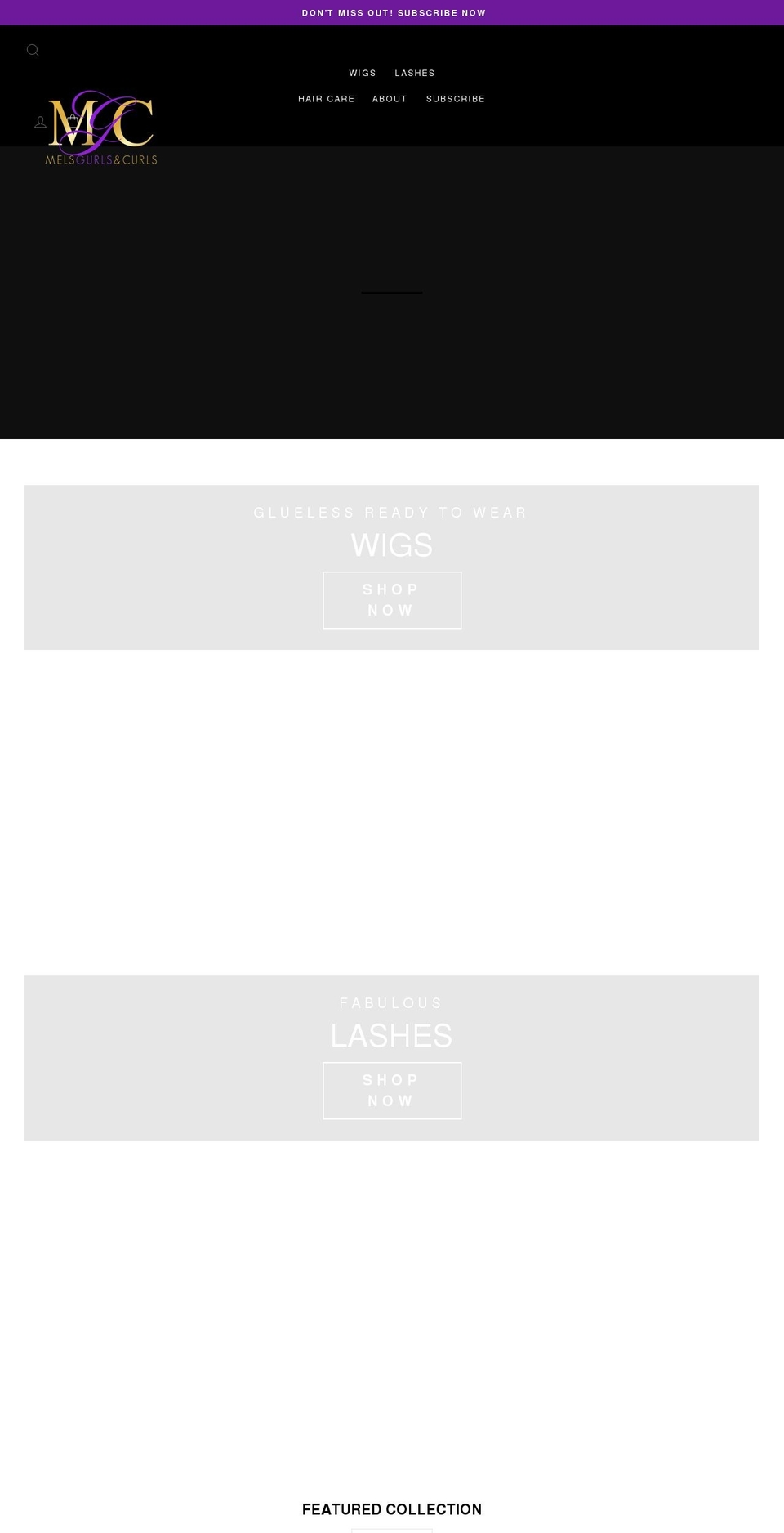 gurlsandcurls.com shopify website screenshot