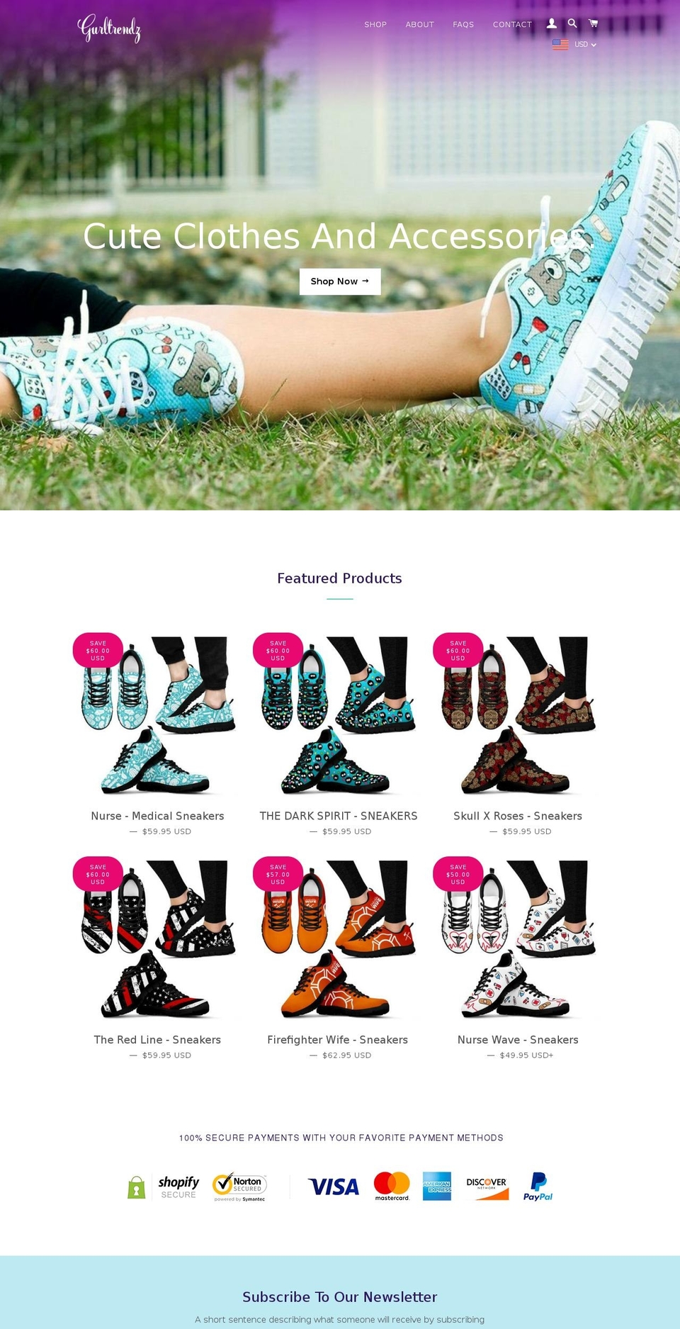 gurltrendz.com — Shopify storefront screenshot