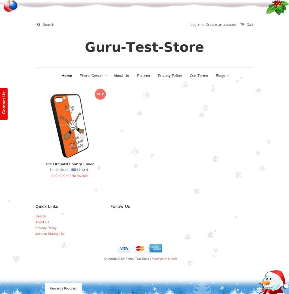 guru-test-store.myshopify.com shopify website screenshot