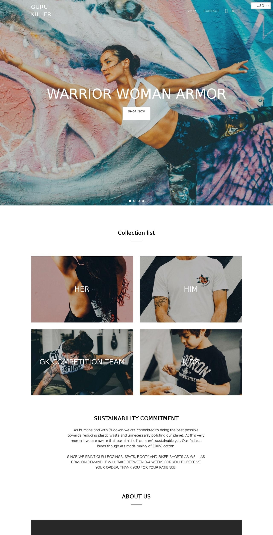 gurukillerclothing.com shopify website screenshot