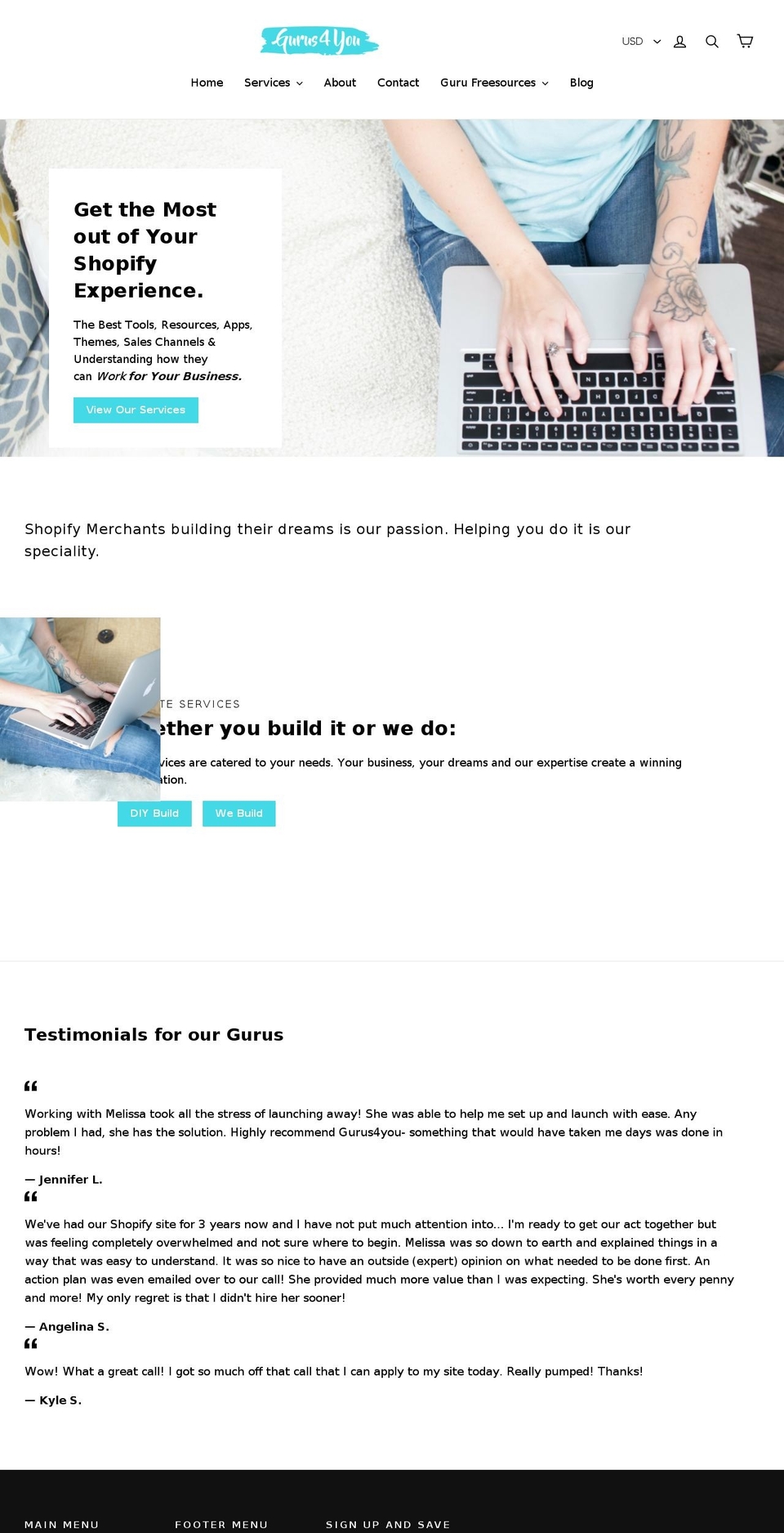 gurus4you.com — Shopify storefront screenshot
