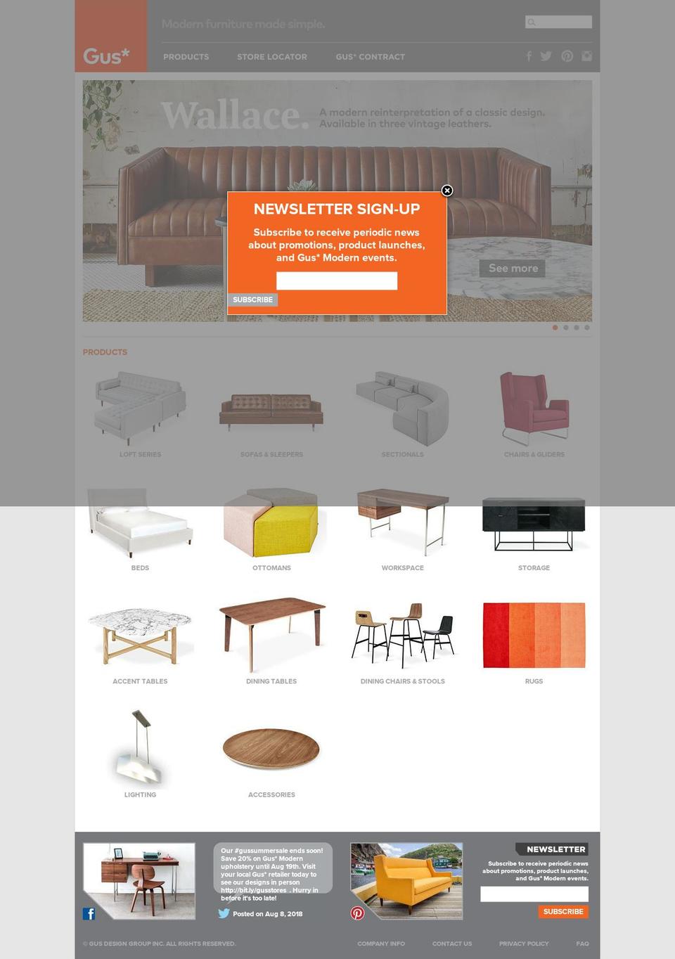 gusdesigngroup.com — Shopify storefront screenshot