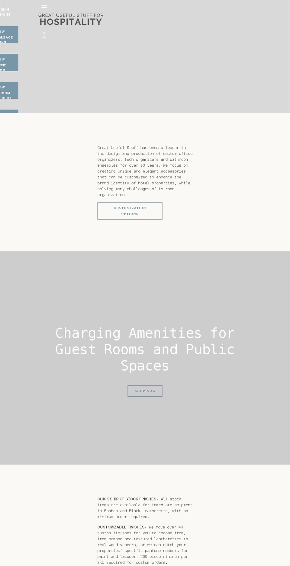 gushospitality.com shopify website screenshot