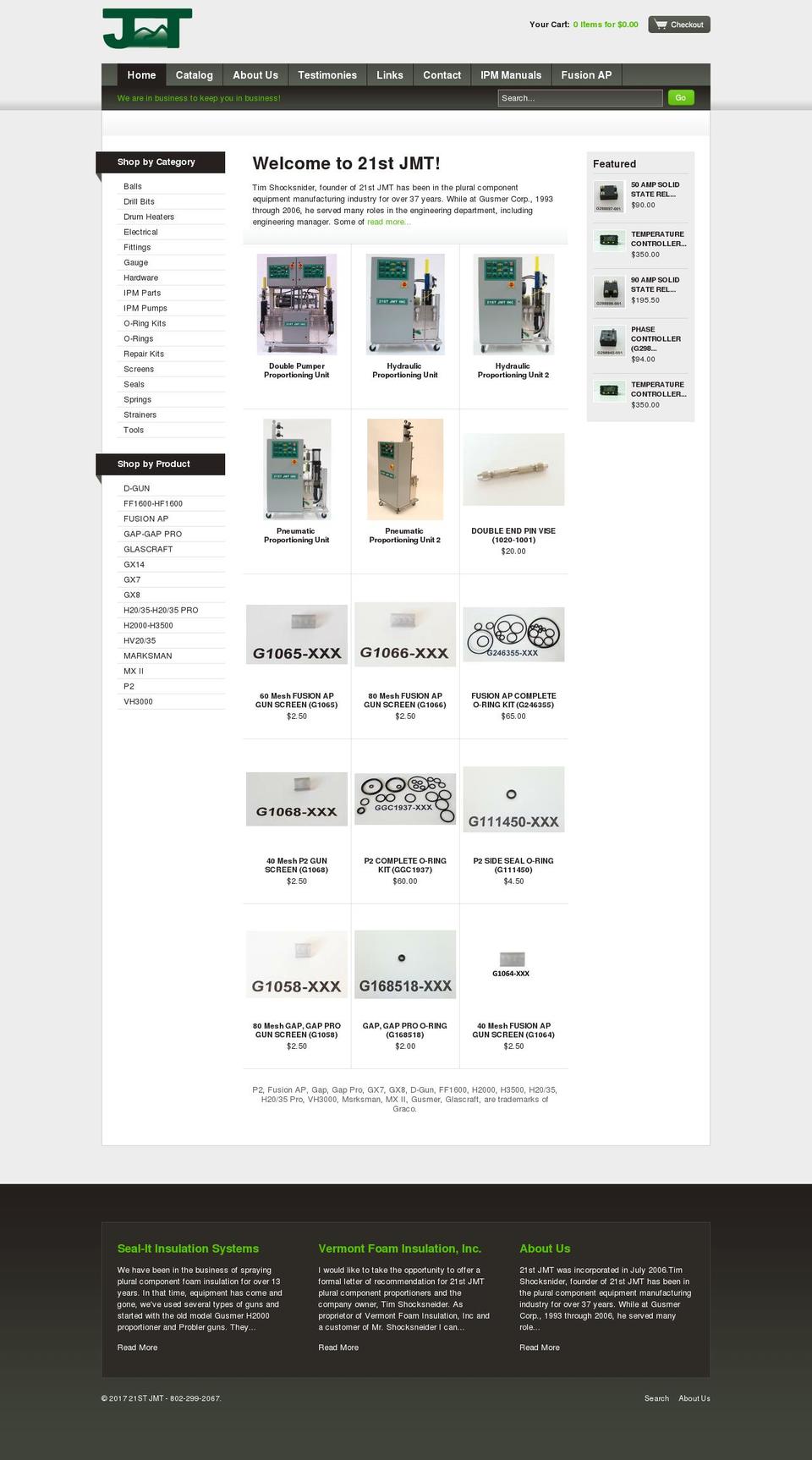 gusmer.biz shopify website screenshot