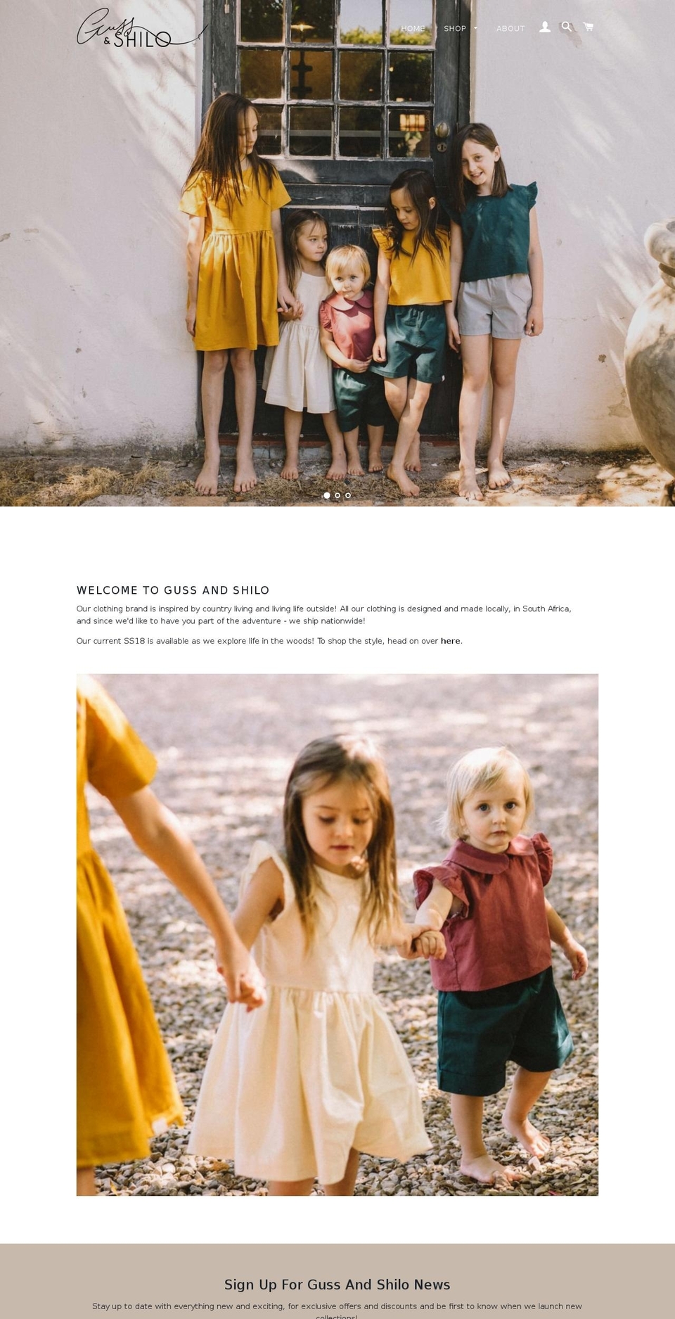 gussandshilo.com — Shopify storefront screenshot