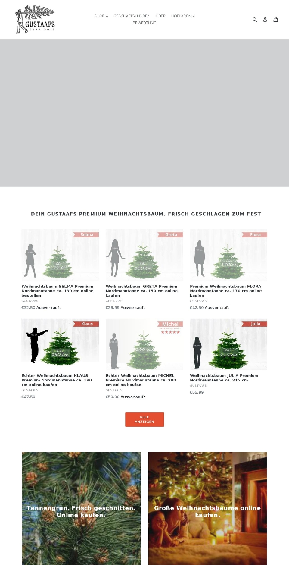 gustaafs.com — Shopify storefront screenshot