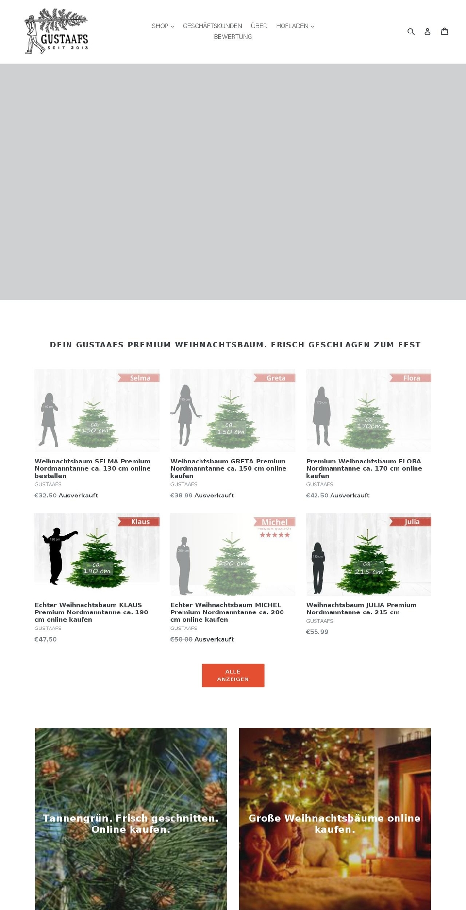 gustaafs.de shopify website screenshot