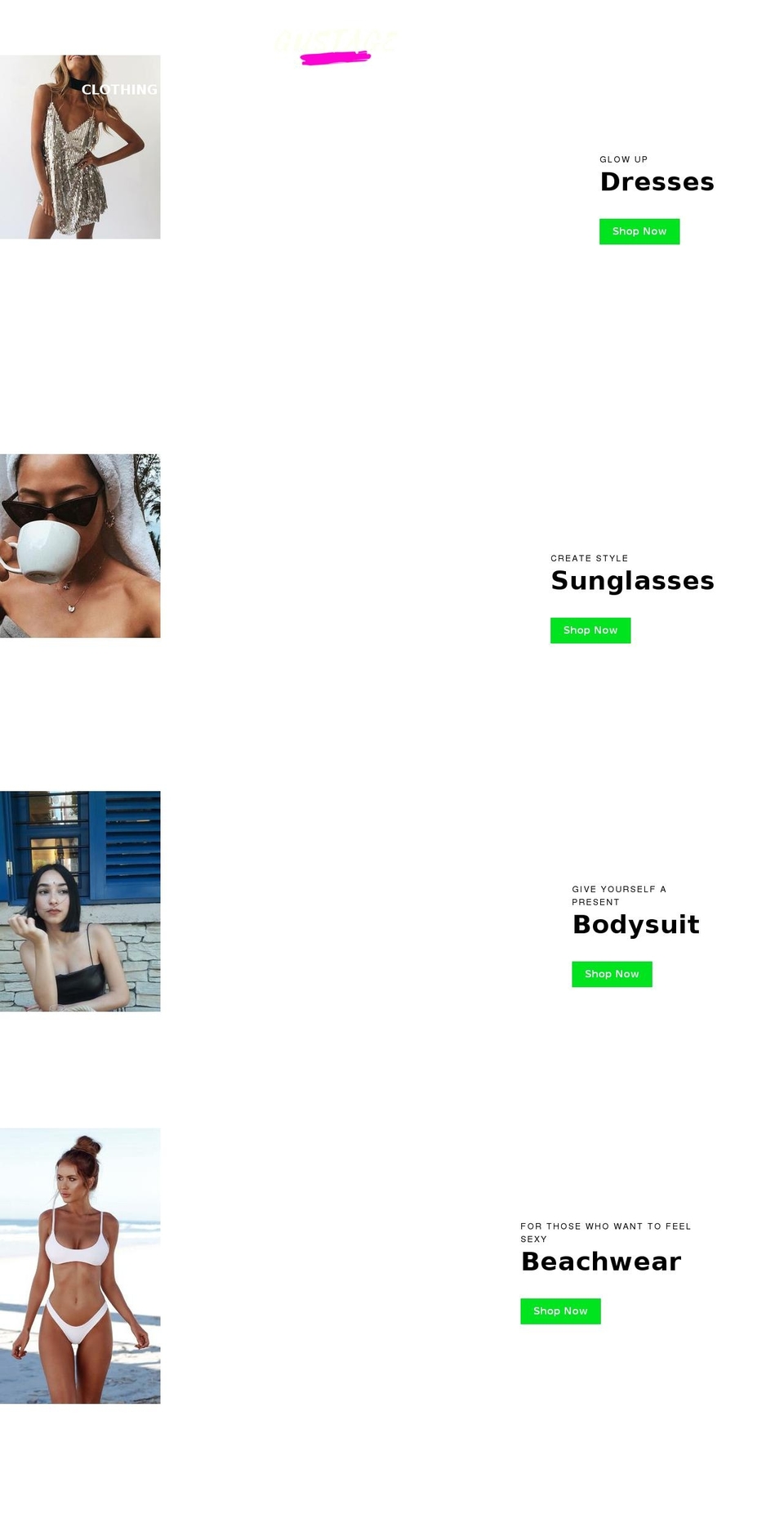 gustage.com — Shopify storefront screenshot