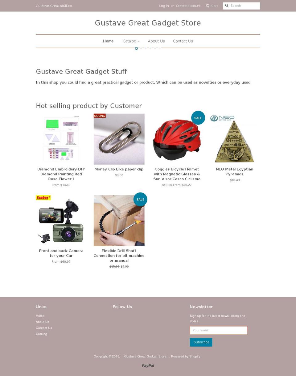 gustave-great-stuff.com — Shopify storefront screenshot