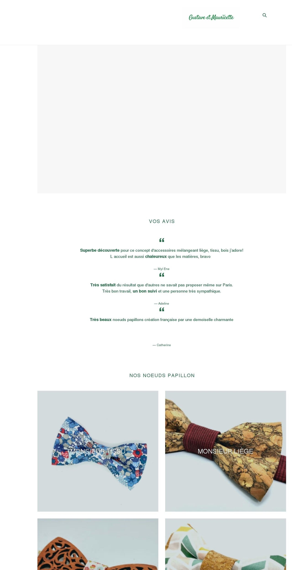 gustaveetmauricette.com shopify website screenshot