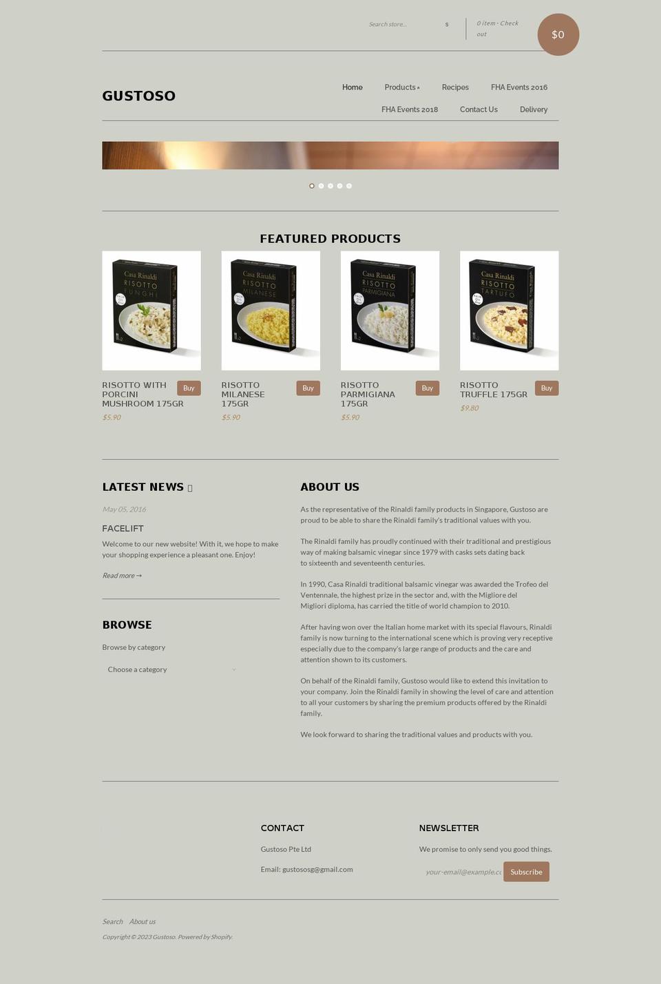 gustoso.com.sg shopify website screenshot