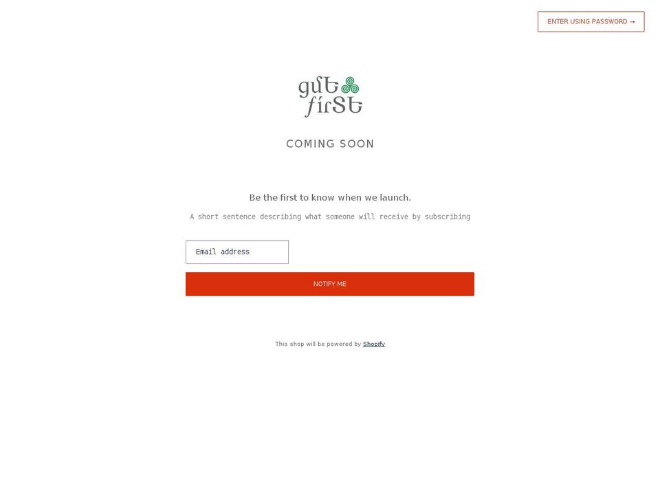 gutfirst.co.uk shopify website screenshot