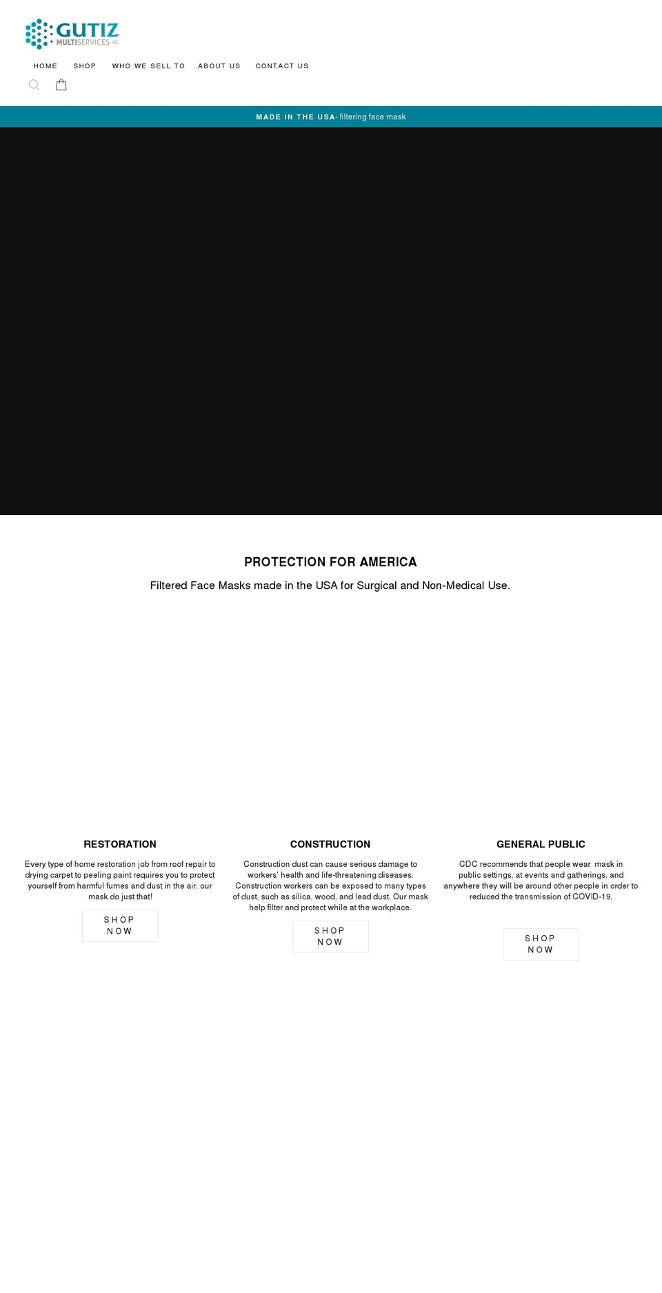 gutizmultiservices.com shopify website screenshot