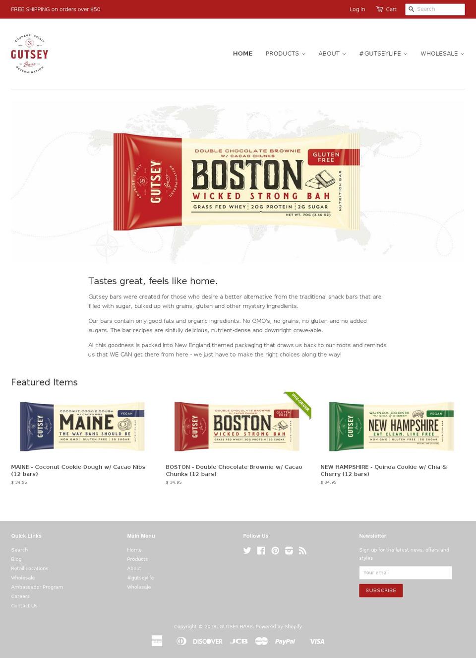 gutseylife.com — Shopify storefront screenshot