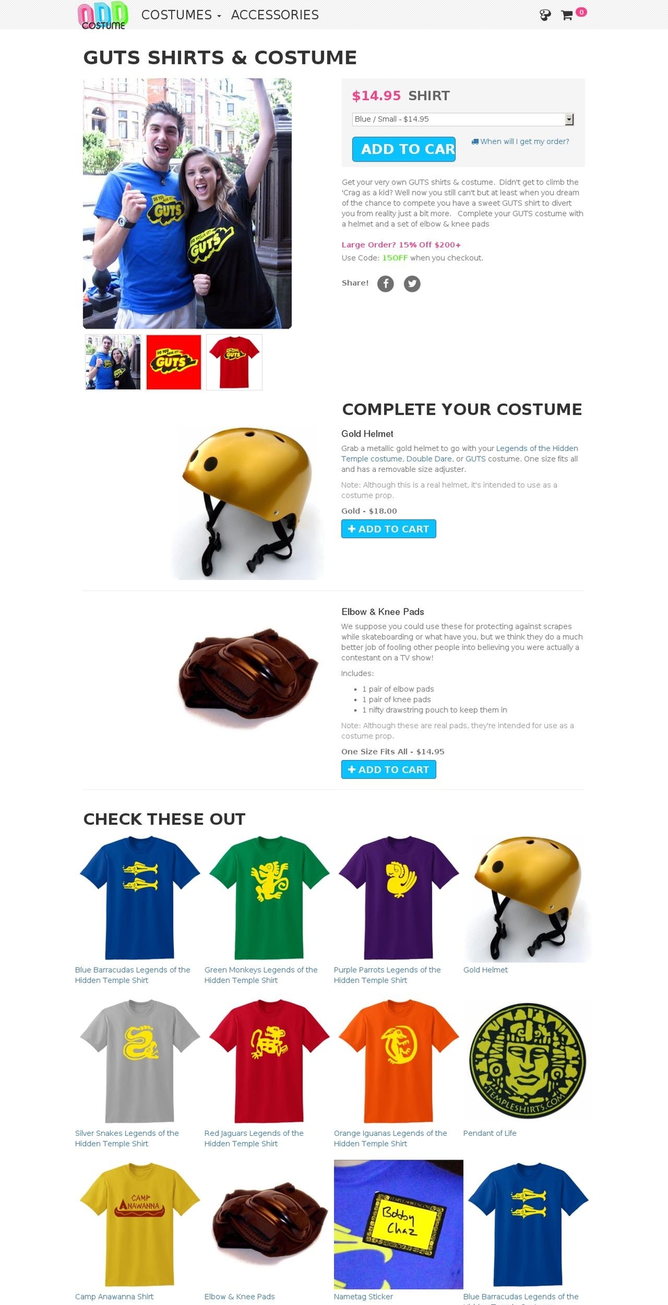 Odd Costume Shopify theme site example gutsshirts.com