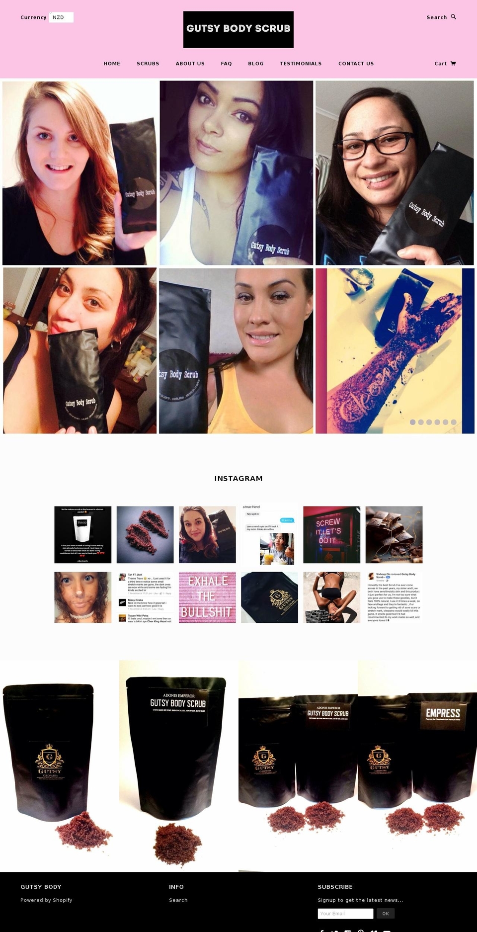 gutsybody.com — Shopify storefront screenshot
