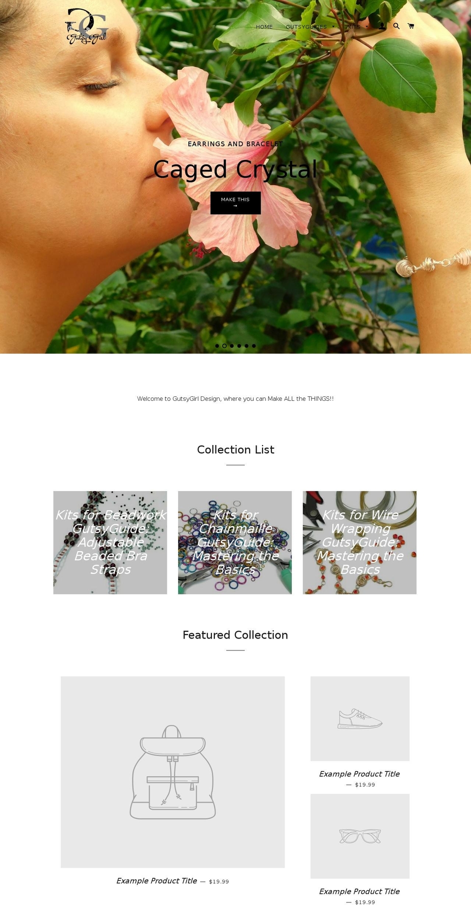gutsygirldesign.com shopify website screenshot