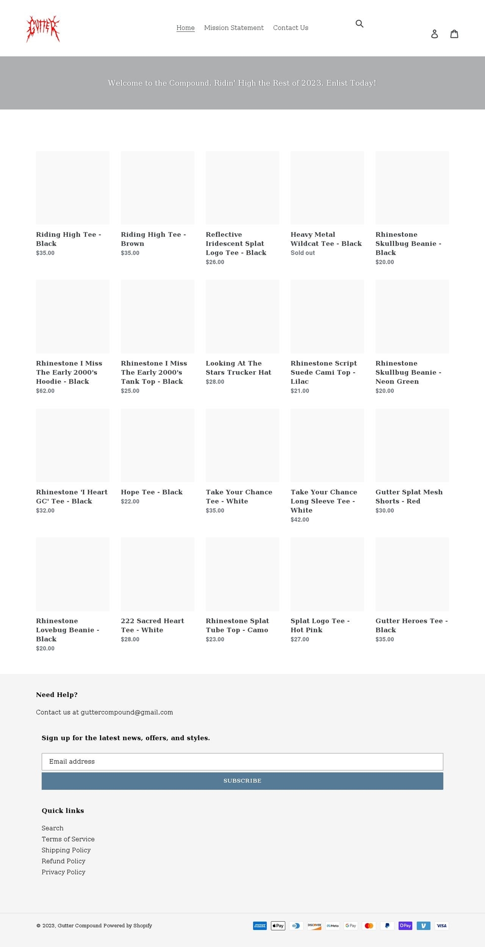 guttercompound.com shopify website screenshot
