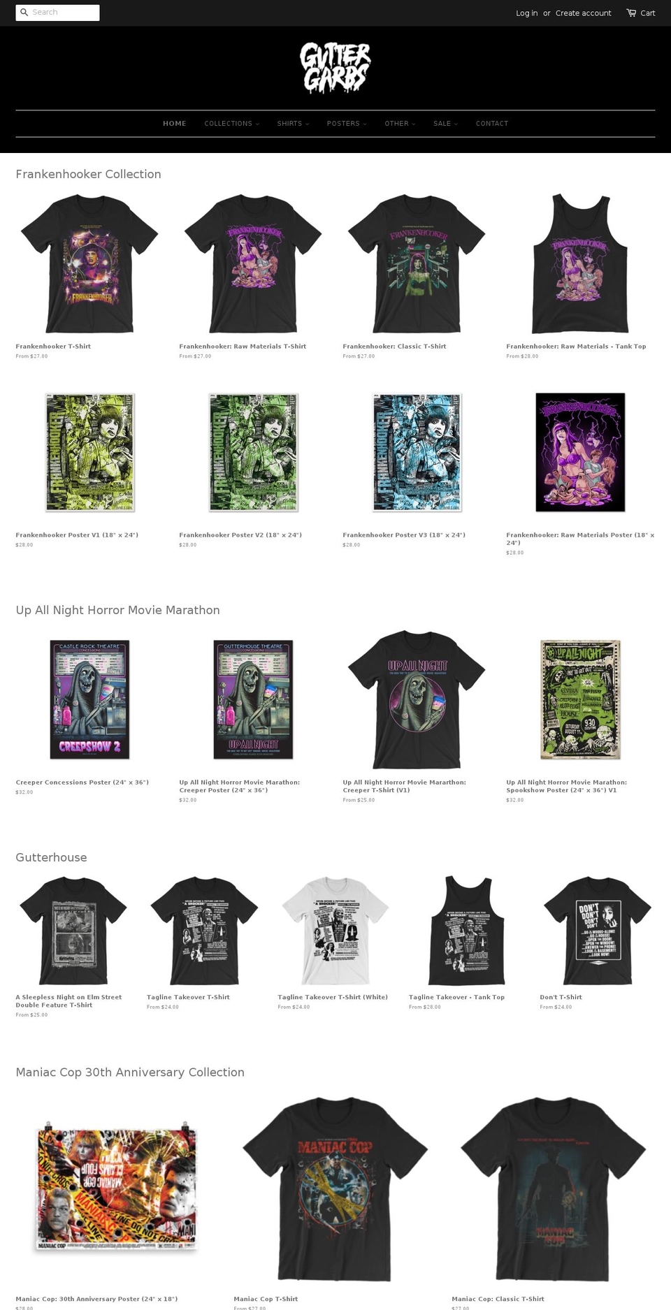 guttergarbs.com shopify website screenshot