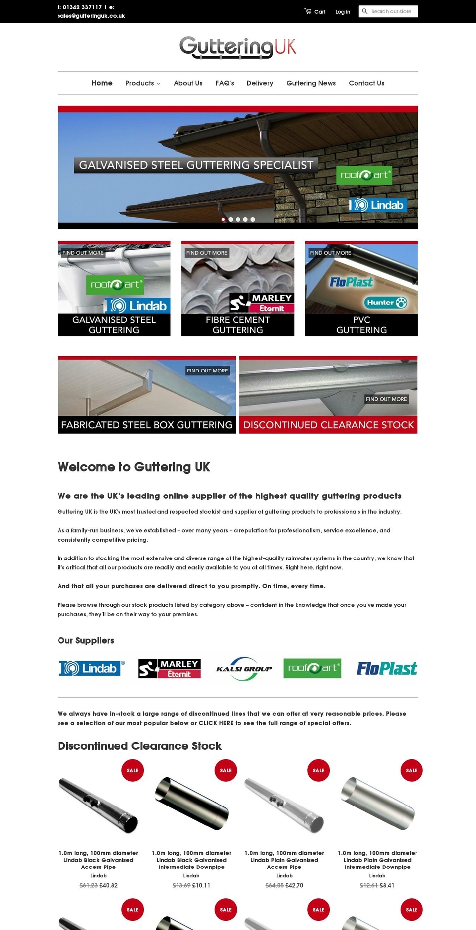 gutteringuk.com — Shopify storefront screenshot