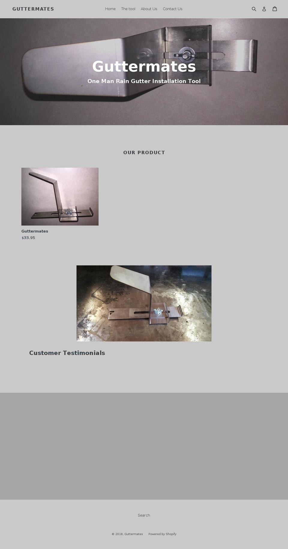 guttermates.com shopify website screenshot