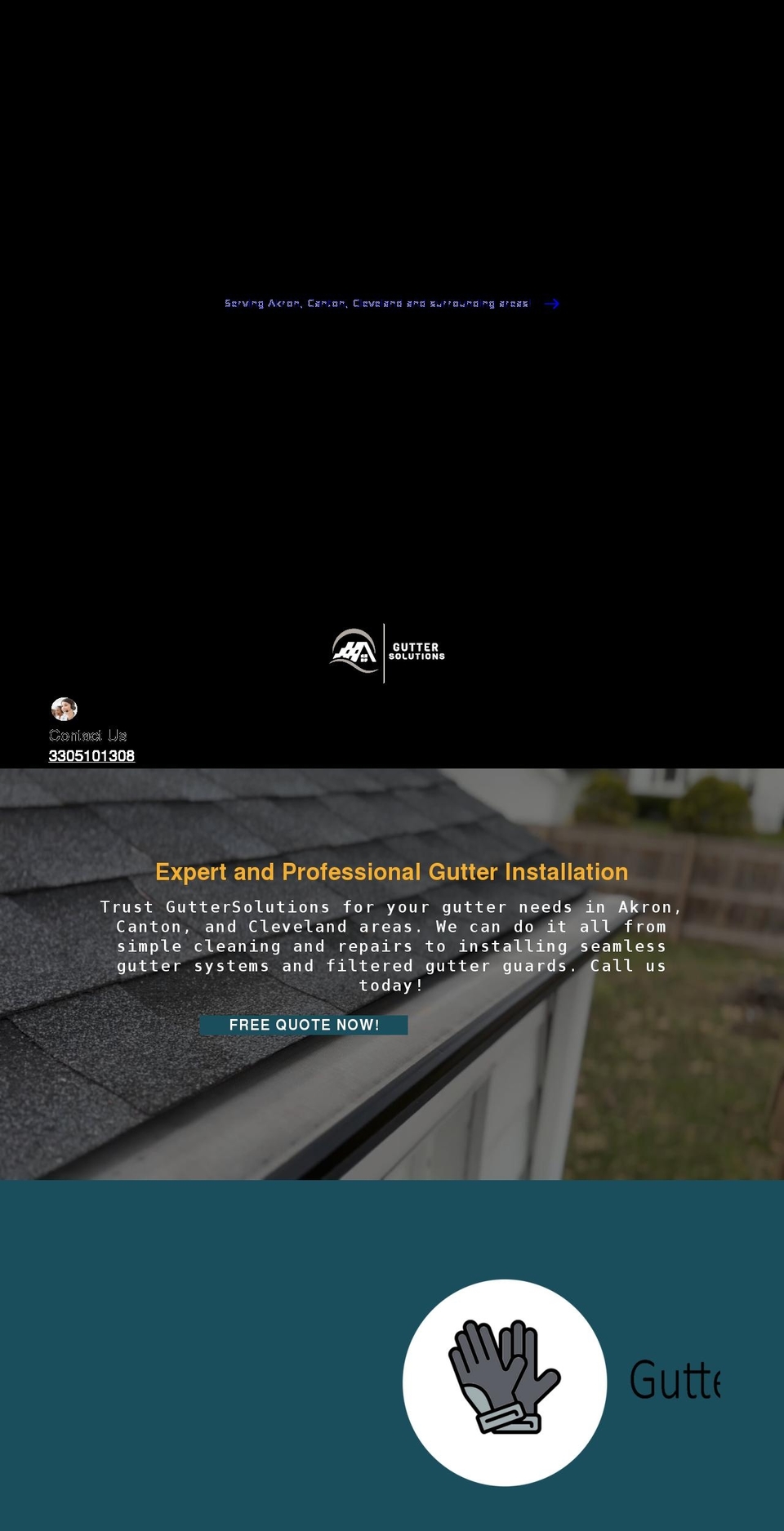 guttersolutions.us shopify website screenshot