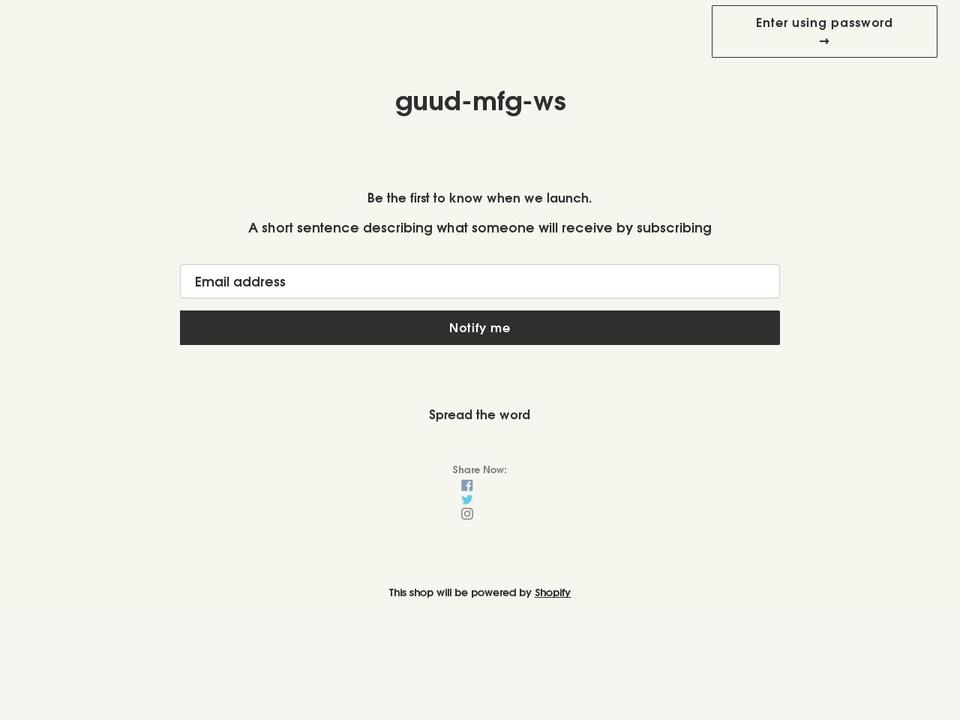 guudwholesale.com shopify website screenshot